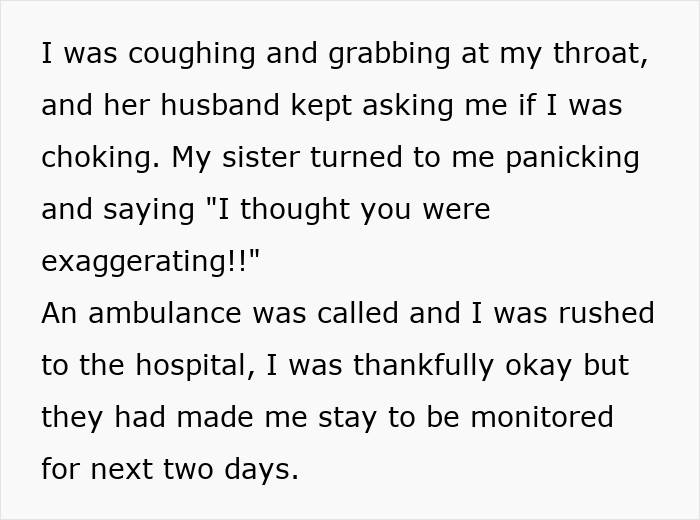 Sister Thinks Woman's Allergy Is A Lie, Her "Test" Gets Her Arrested Sister Thinks Woman's Allergy Is A Lie, Her "Test" Gets Her Arrested