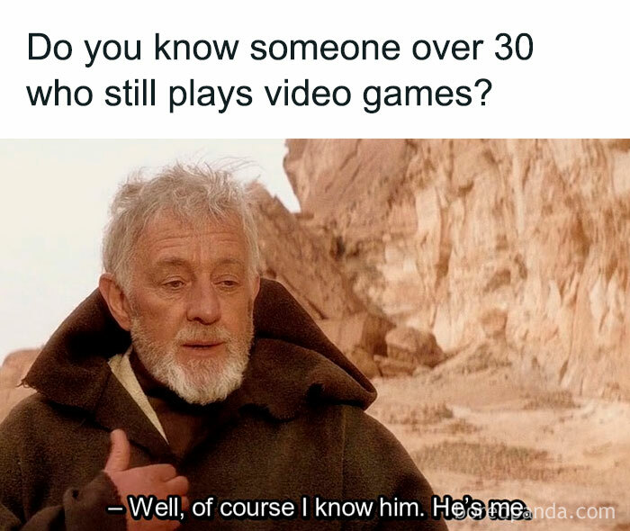 Old man meme about gamers over 30 still playing video games