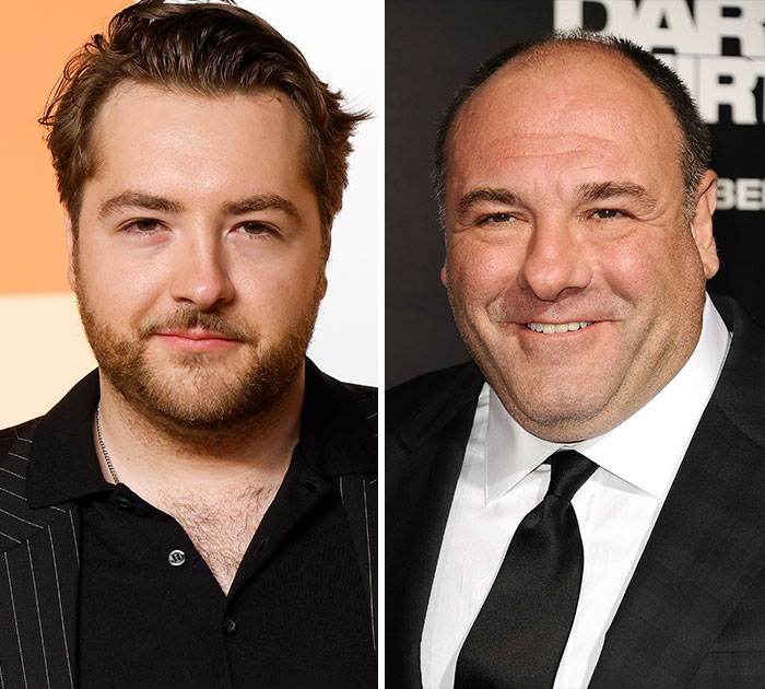 Michael Gandolfini and James Gandolfini, famous dad-son duo, displaying their likeness as clones on Father's Day.