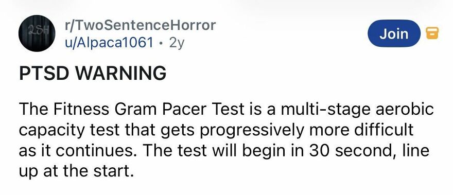 Short spine chilling stories about the Fitness Gram Pacer Test horror warning