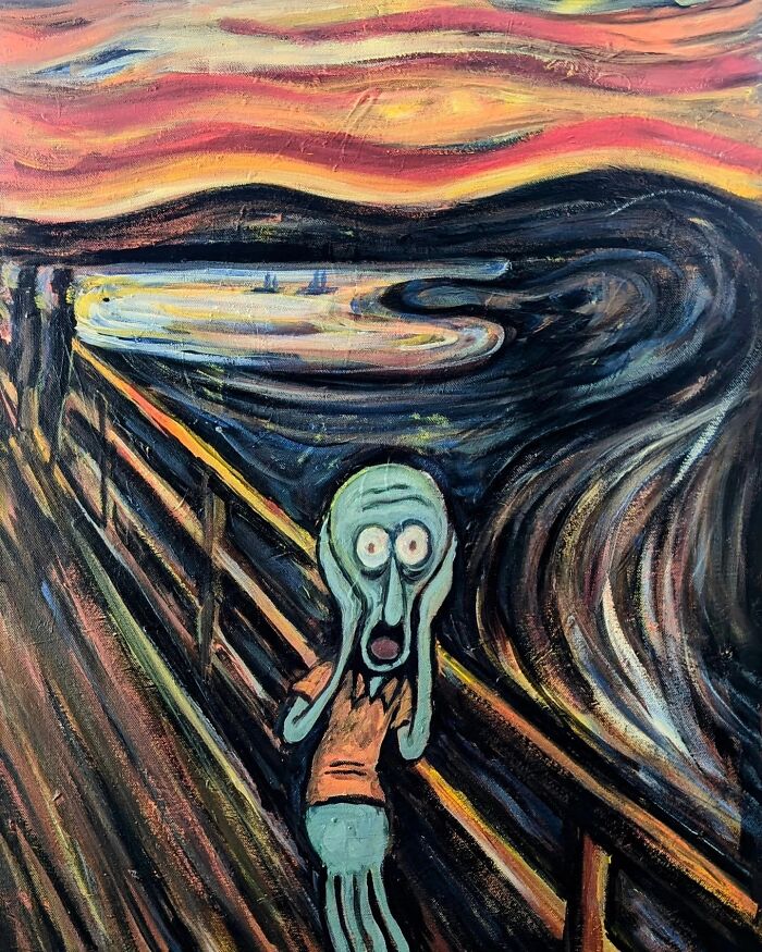 Artist Reimagines Squidward As The Star Of Classical Paintings (32 Pics)