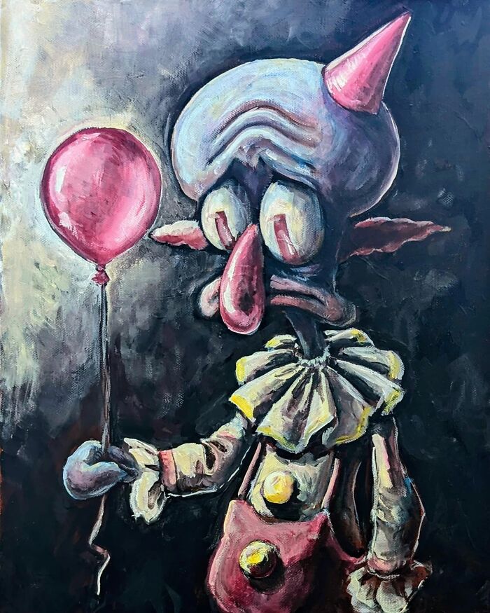 Artist Reimagines Squidward As The Star Of Classical Paintings (32 Pics)