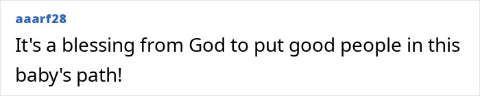 Screenshot of a user comment saying it is a blessing from God for the baby crawling out at night.