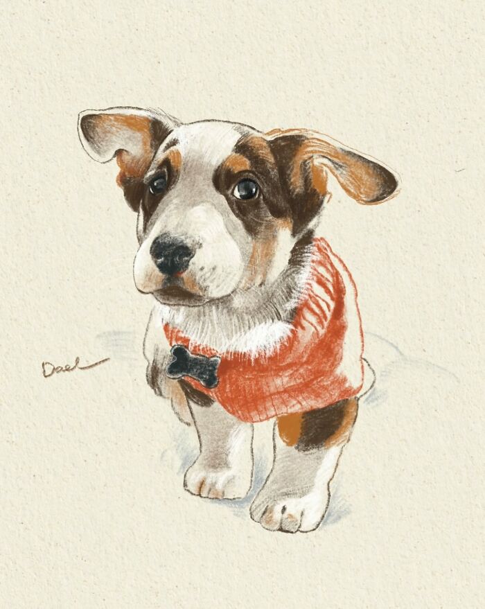 This Artist Draws Dog Portraits That Perfectly Capture Each Pet’s Personality (76 Pics)
