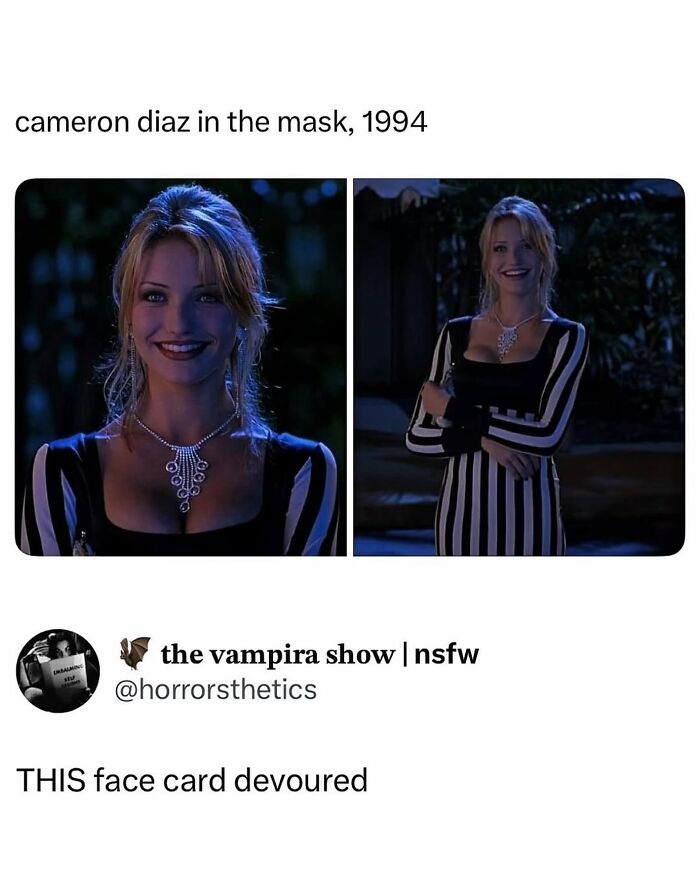 Cameron Diaz in The Mask, a pop culture image for instant good vibes.