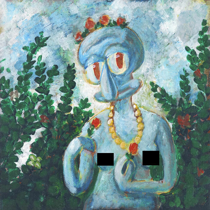 Artist Reimagines Squidward As The Star Of Classical Paintings (32 Pics)