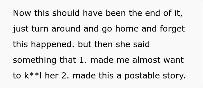 Text describing how a shopper's words made a situation worse, turning a parenting fail into a memorable story. Text describing how a shopper's words made a situation worse, turning a parenting fail into a memorable story.