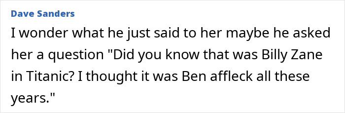 A comment wondering what was said about Margot Robbie's husband's role in a Harry Potter movie. A comment wondering what was said about Margot Robbie's husband's role in a Harry Potter movie.