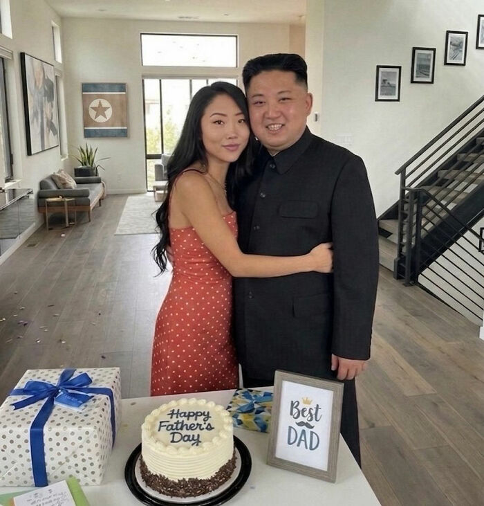 A couple celebrating Father's Day 2026 with a cake and gifts, a celebrity post that missed the mark.