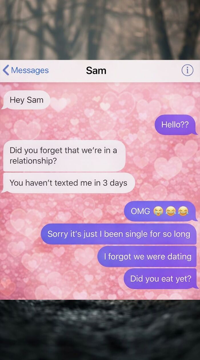 A screenshot of a funny text message exchange, included in a compilation of great comments.