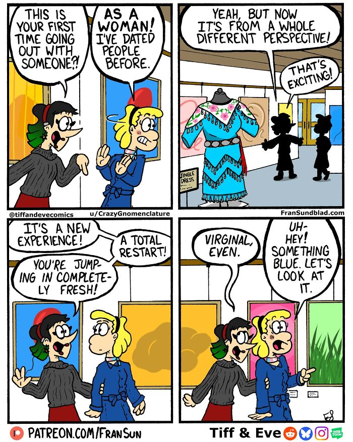 Dating, Art, Work, And Everyday Chaos: 40 Hilariously Relatable Comics By Tiff & Eve