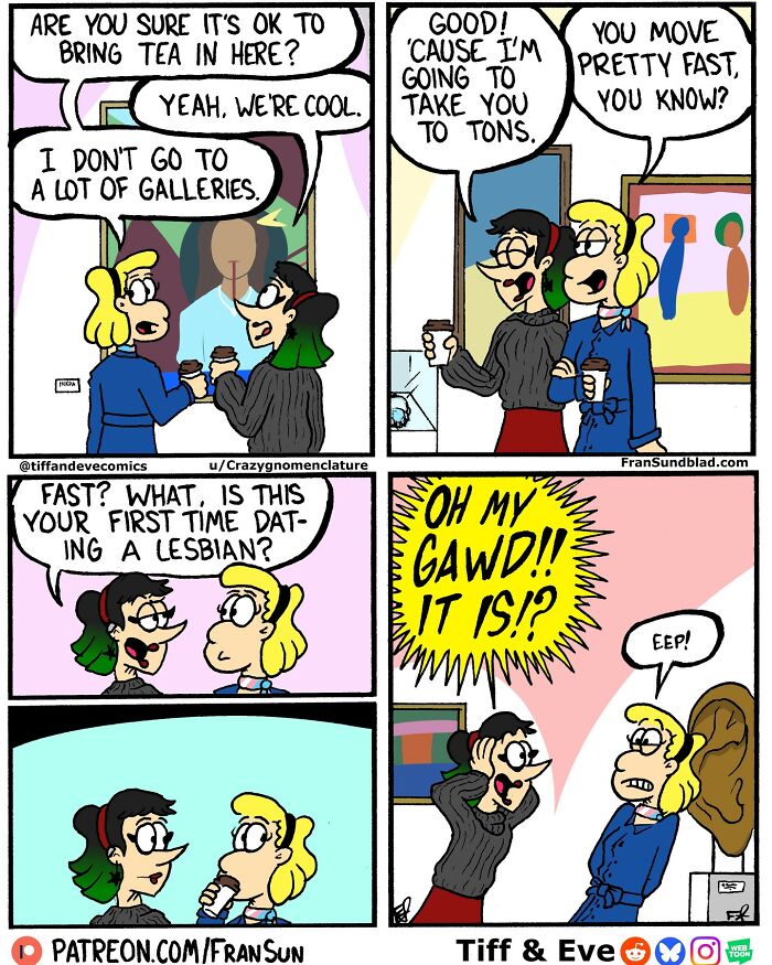Dating, Art, Work, And Everyday Chaos: 40 Hilariously Relatable Comics By Tiff & Eve