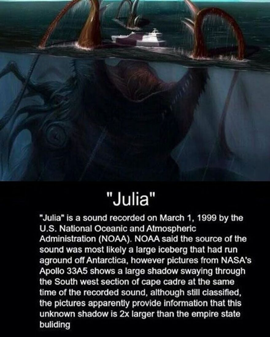A terrifying fact: the underwater Julia sound, a mystery that kept people awake at night.