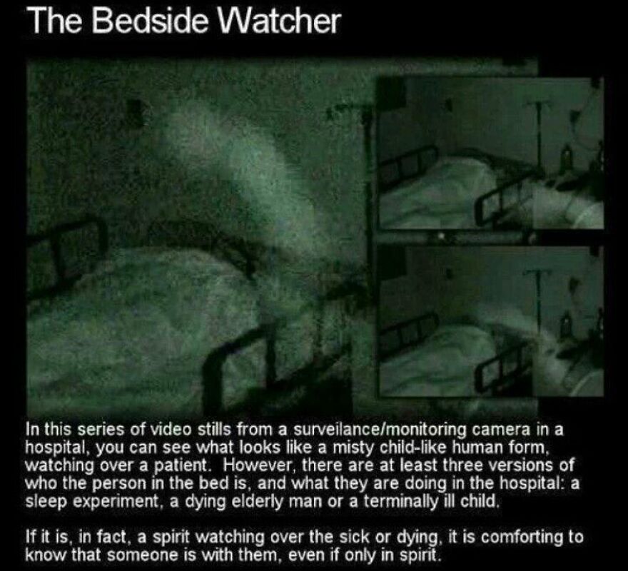 Surveillance footage shows a misty human form, a bedside watcher, adding to terrifying facts and horror stories.
