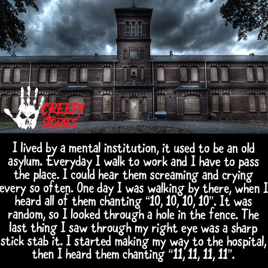 An old, creepy asylum under a stormy sky, embodying a terrifying horror story.