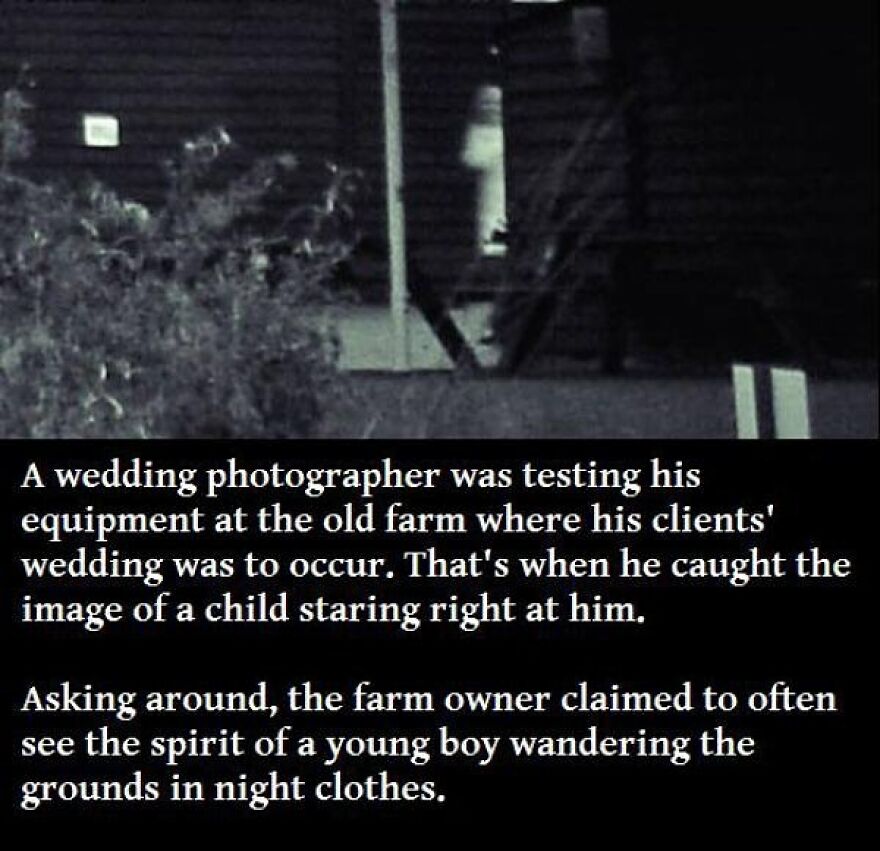 A ghost story: a child's spirit at a farm, a terrifying fact that kept people awake at night.