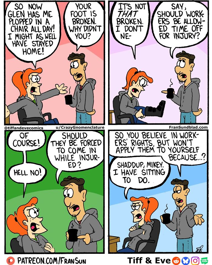 Dating, Art, Work, And Everyday Chaos: 40 Hilariously Relatable Comics By Tiff & Eve