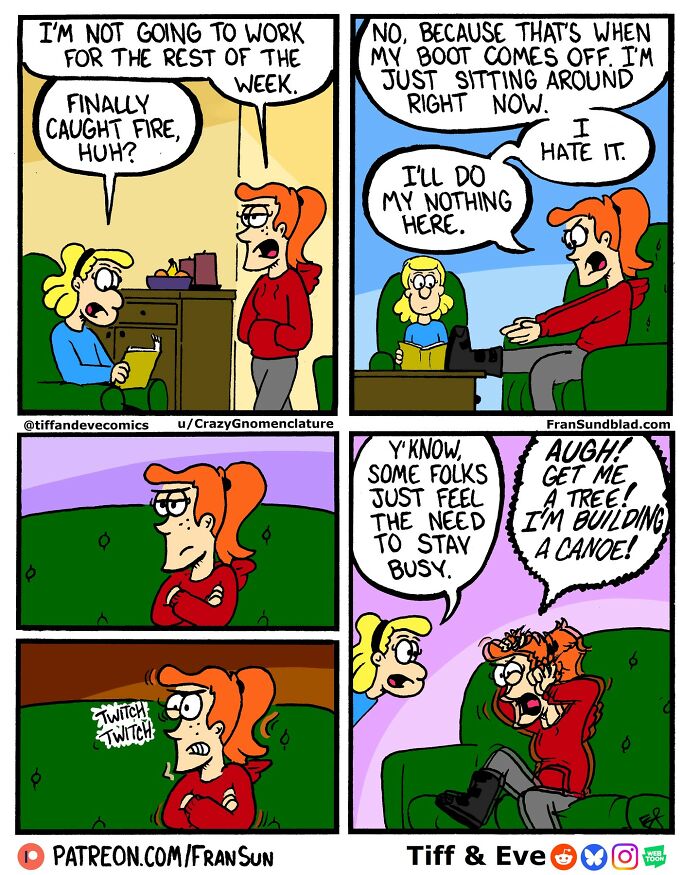 Dating, Art, Work, And Everyday Chaos: 40 Hilariously Relatable Comics By Tiff & Eve
