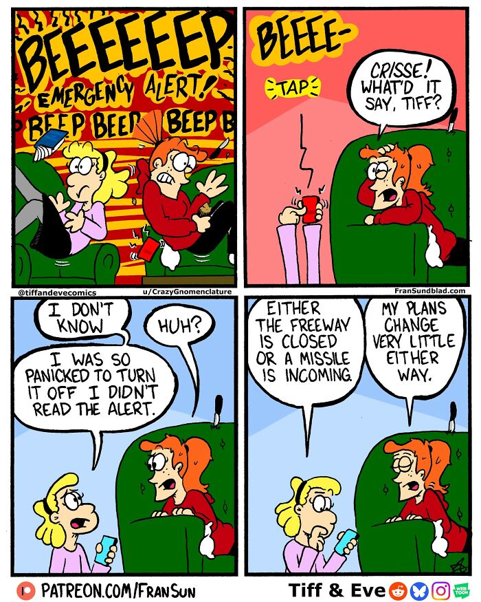 Dating, Art, Work, And Everyday Chaos: 40 Hilariously Relatable Comics By Tiff & Eve