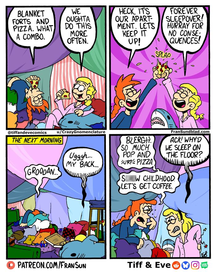 Dating, Art, Work, And Everyday Chaos: 40 Hilariously Relatable Comics By Tiff & Eve
