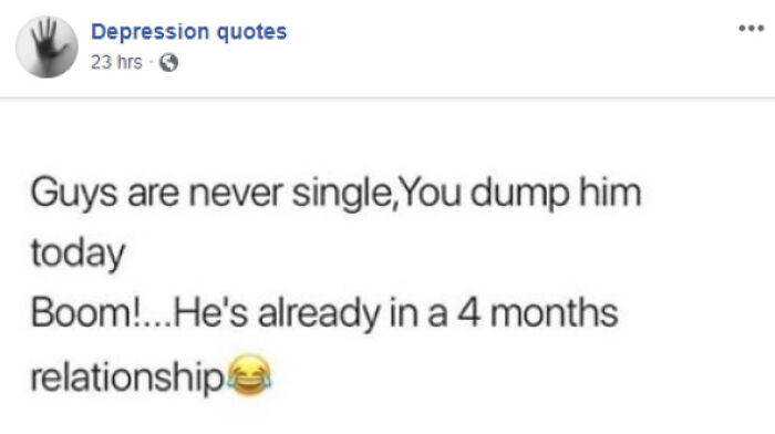 Quote about men quickly entering new relationships after breakups