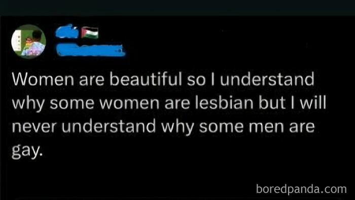 Post expressing confusion about why some men are gay
