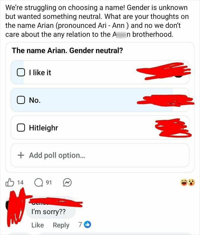 Parents polling gender neutral baby names with controversial options online