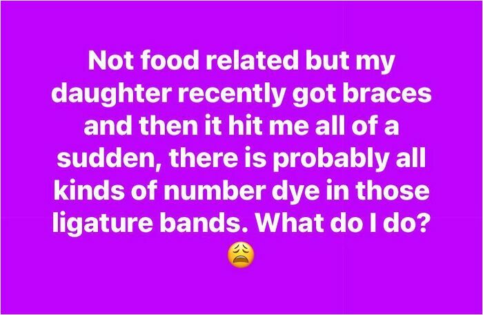 Parent concerned about number dye in daughter's orthodontic ligature bands