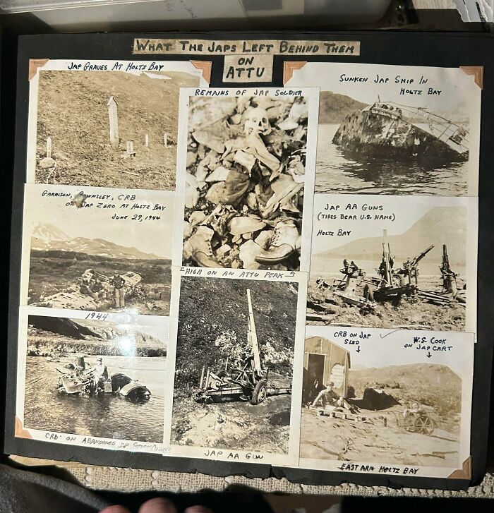 Black and white historic photos of wartime remnants in urban exploration collection