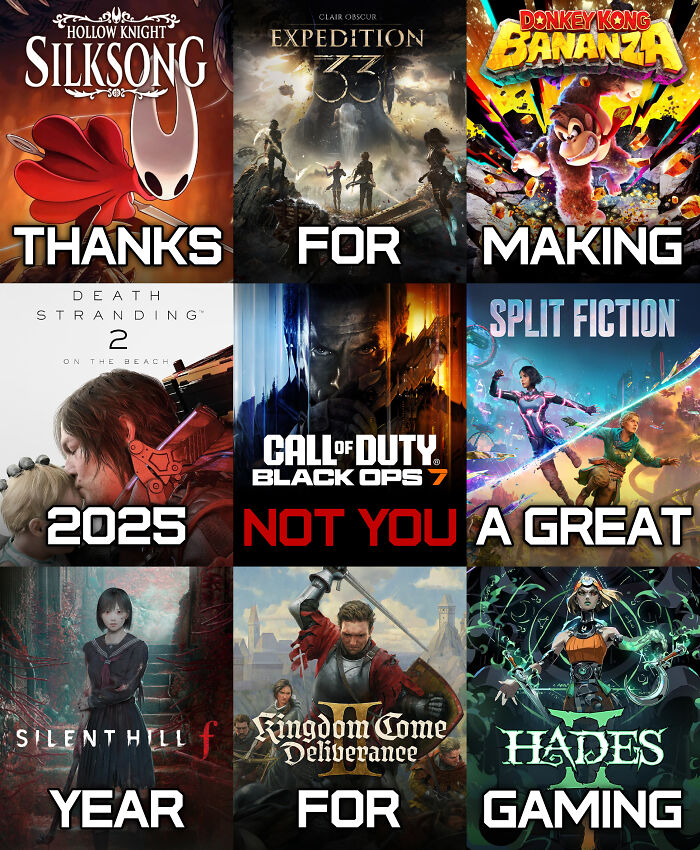 2025 video games collage with various game covers and gaming text