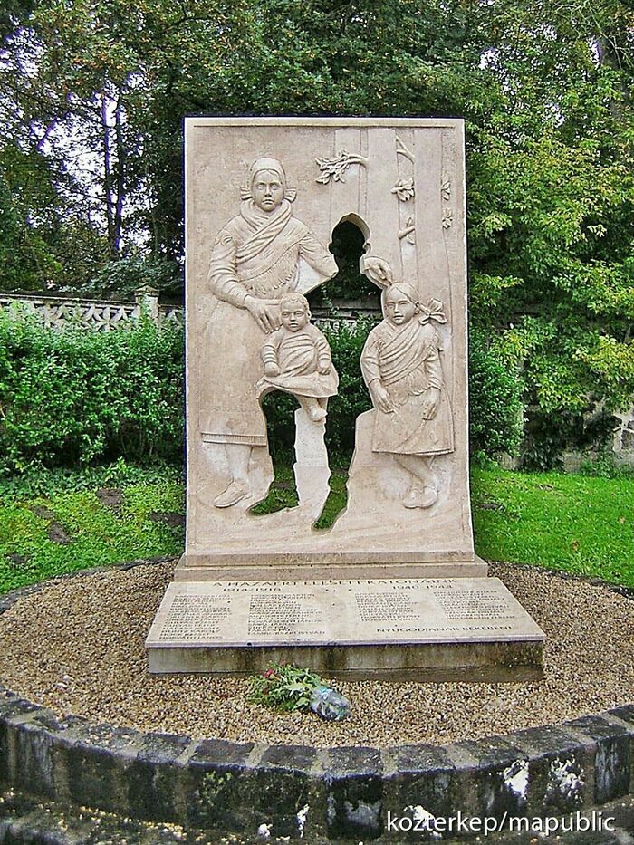 Creative stone sculpture with cutout figures highlighting designer genius