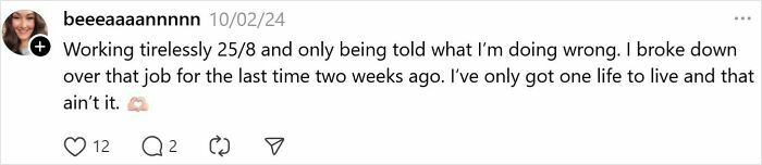 Teacher expressing burnout and exhaustion as reasons for quitting