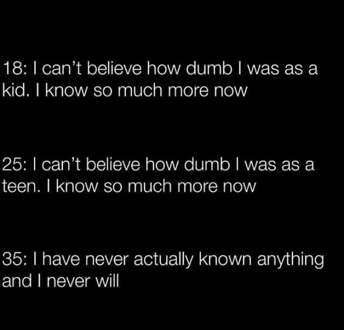 Millennials reflect on feeling increasingly clueless with age from kid to adult