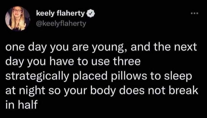 Millennials joke about using pillows to sleep and prevent body pain as they age