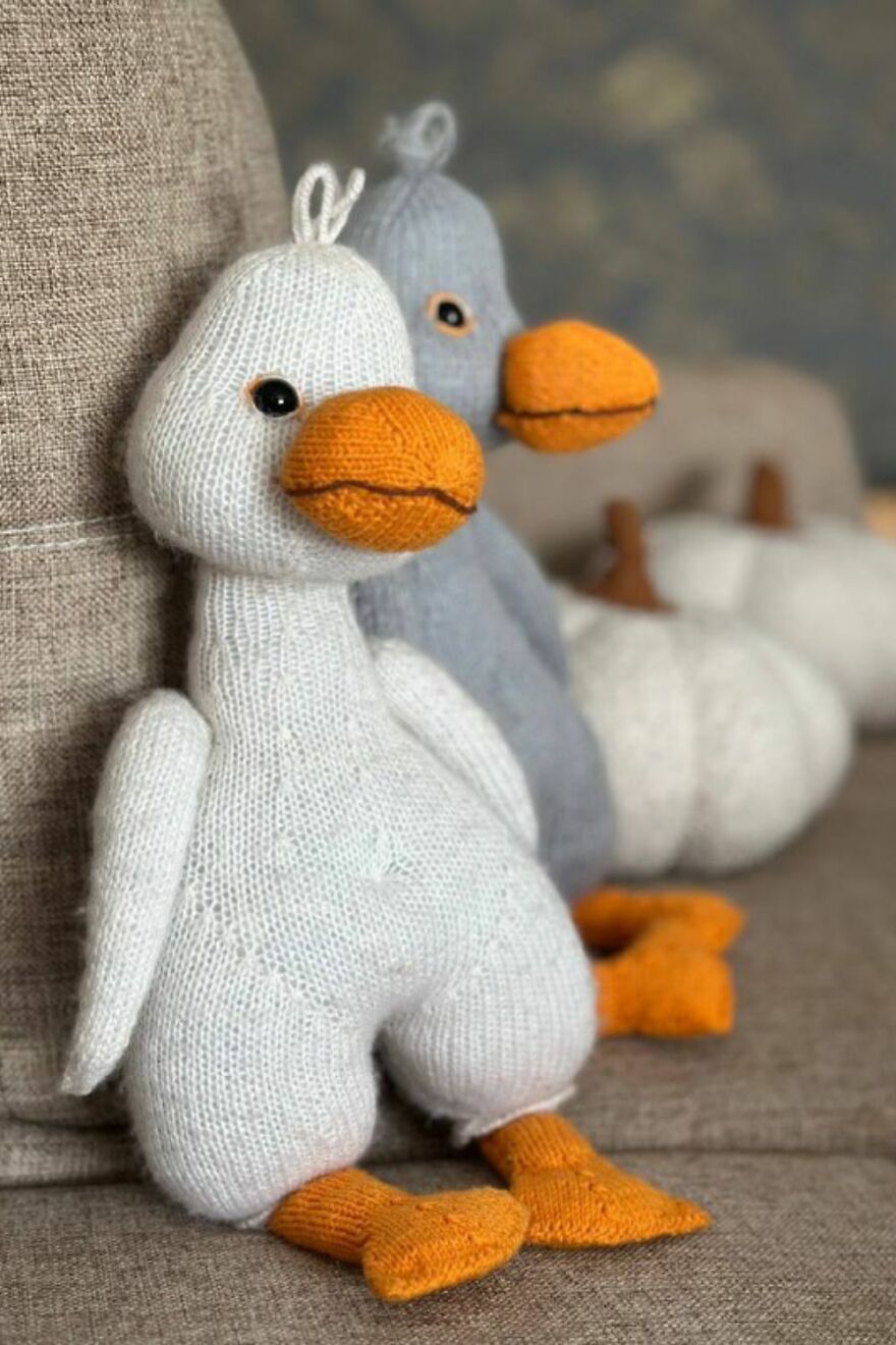 These Knitted Geese Arrive Without Clothes, But Their Story Is Just Beginning ❤️❤️ These Knitted Geese Arrive Without Clothes, But Their Story Is Just Beginning ❤️❤️