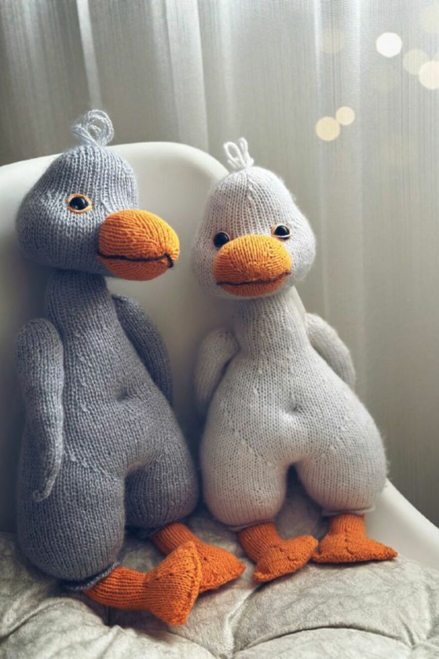 These Knitted Geese Arrive Without Clothes, But Their Story Is Just Beginning ❤️❤️ These Knitted Geese Arrive Without Clothes, But Their Story Is Just Beginning ❤️❤️