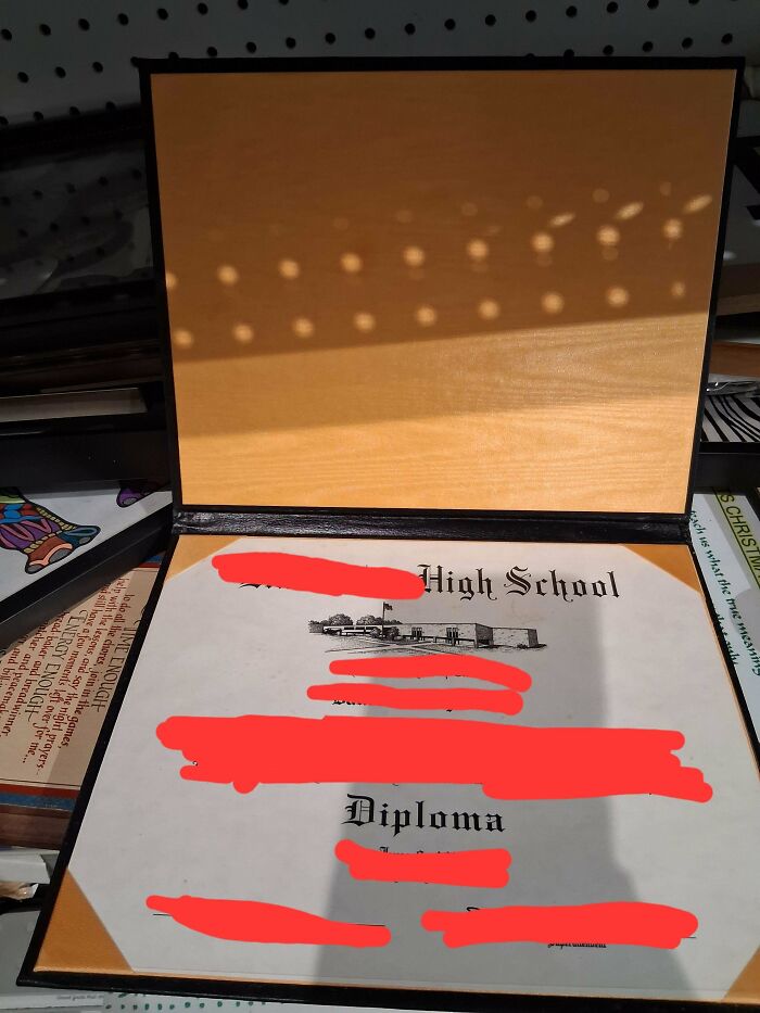 High school diploma found among thrift store items