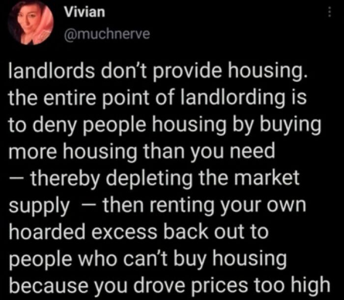 Tweet explains landlords hoard housing to drive prices higher