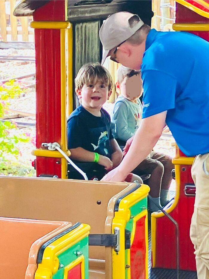 It Was My Son’s First Time At A Theme Park. He Was Pretty Stoked And Wouldn’t Stop Talking To The Staff