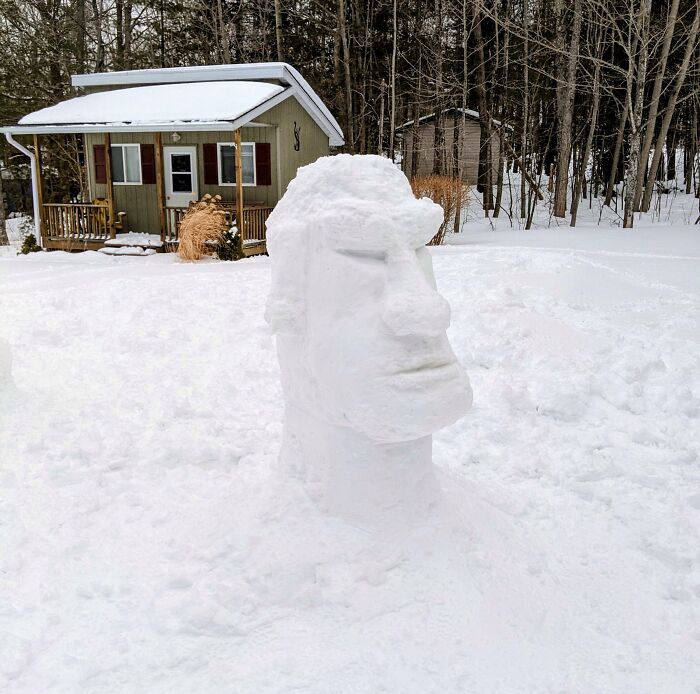 My First Attempt At Snow Carving