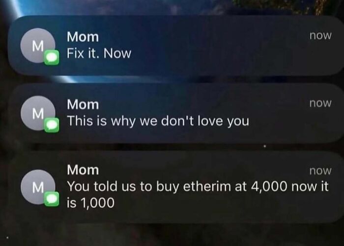 Text messages about ethereum price with humor from random sense humor posts