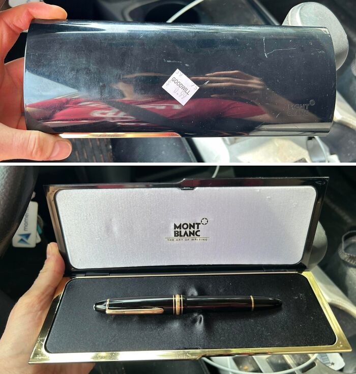 Montblanc pen in case purchased from Goodwill thrift shop