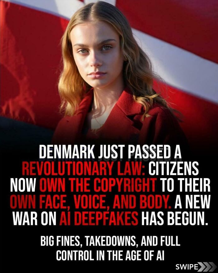 Announcement of Denmark's revolutionary law on AI deepfakes and personal rights