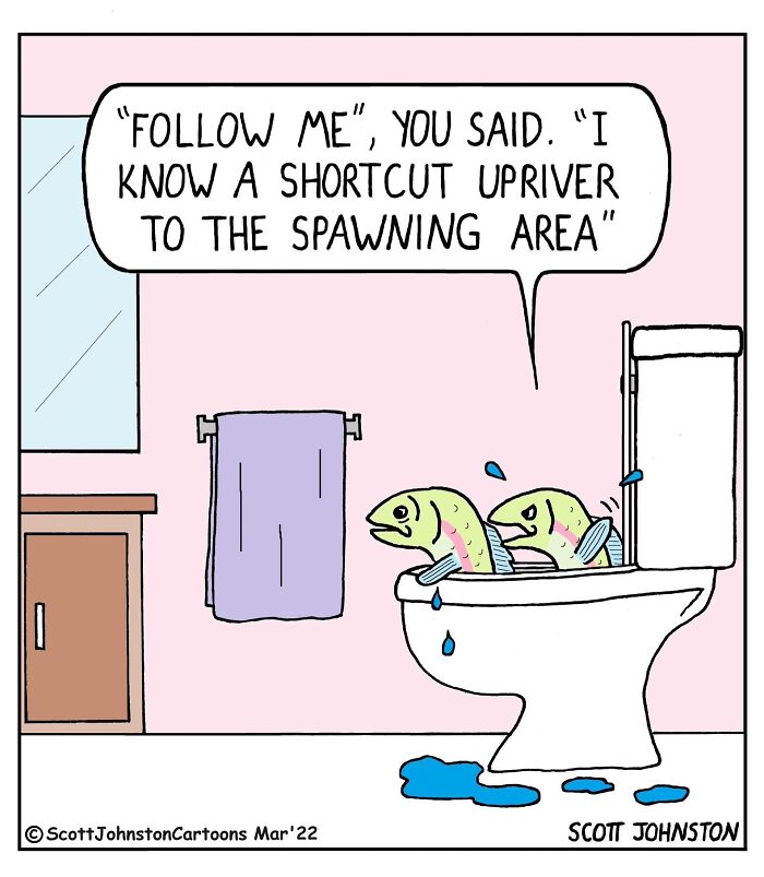 These Single-Panel Comics By Scott Johnston Deliver The Perfect Mix Of Clever Humor And Everyday Absurdity (50 New Pics)