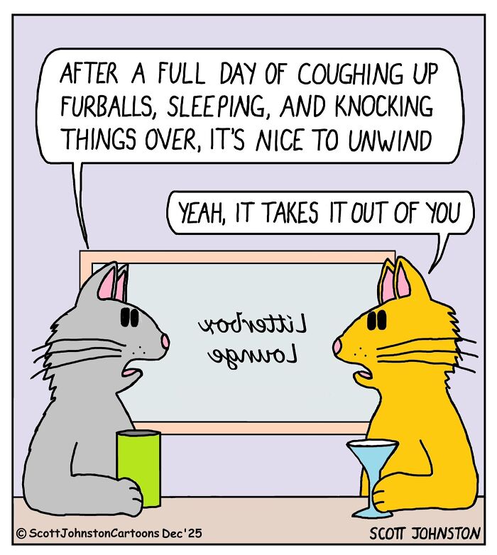 These Single-Panel Comics By Scott Johnston Deliver The Perfect Mix Of Clever Humor And Everyday Absurdity (50 New Pics)