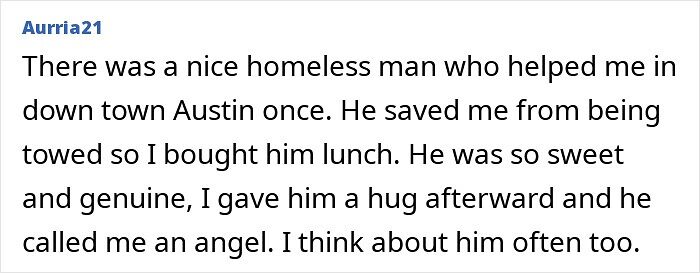 Kind homeless man in Austin offers help and kindness in a life-affirming story