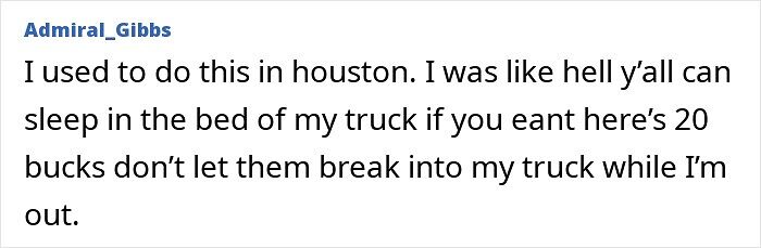 Homeless people in Houston sleep safely in truck beds with trust and kindness