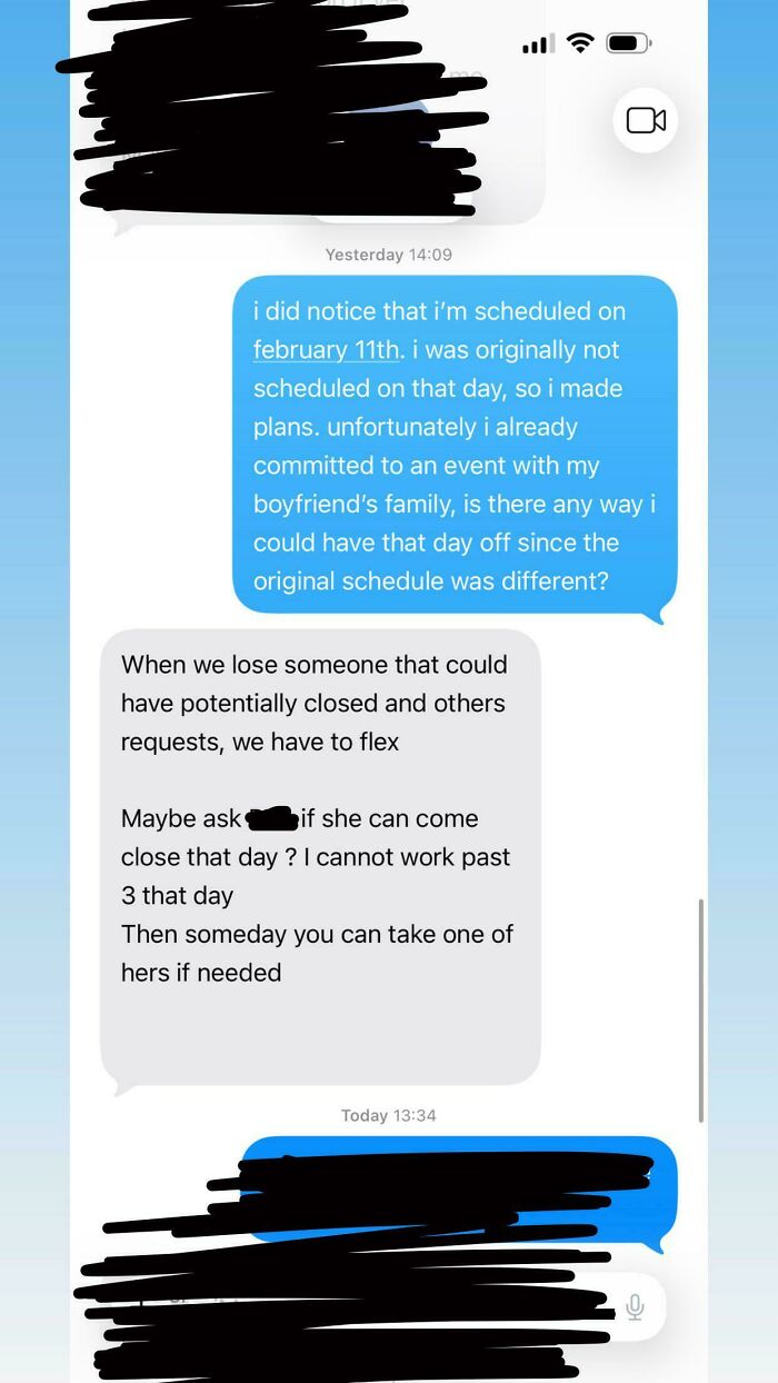 Employee requests day off due to schedule change, boss refuses for funeral reason