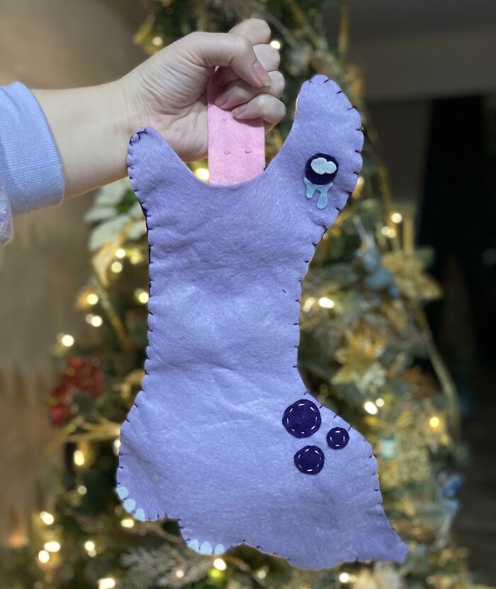 I Needed A Stocking This Year. First Time Sewing Something, And I Love Dinosaurs