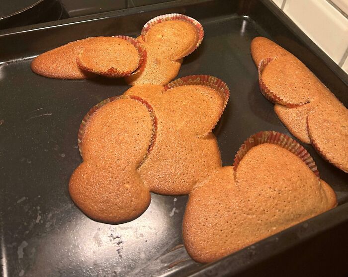 First Attempt At Muffins. I Might’ve Overfilled Them A Little. At Least They Tasted Good With Some Raspberries On Them